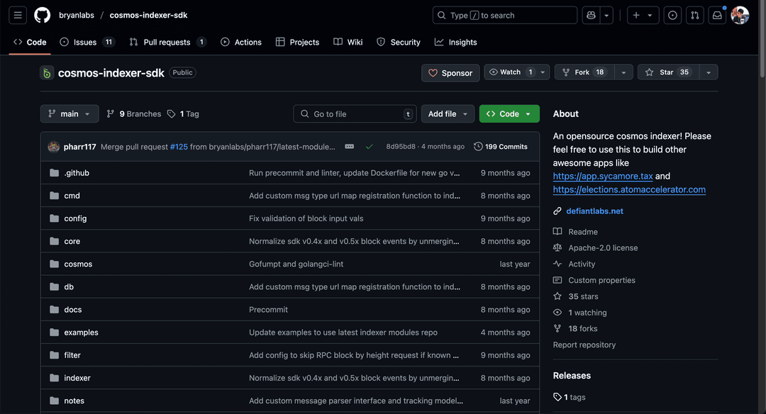 🗂️ Cosmos Indexer SDK